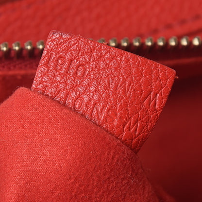 Celine Drummed Calfskin Micro Luggage Coquelicot 7 of 7