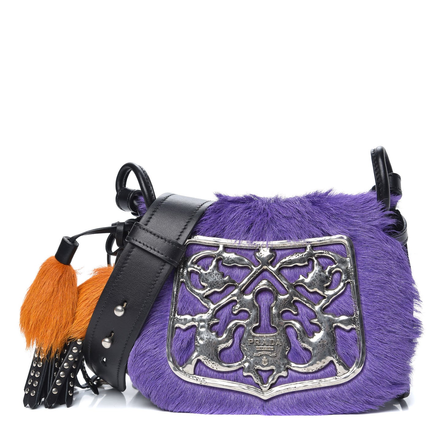 Calf Hair Velluto Corsaire Antic Crossbody Bag Giacinto Black