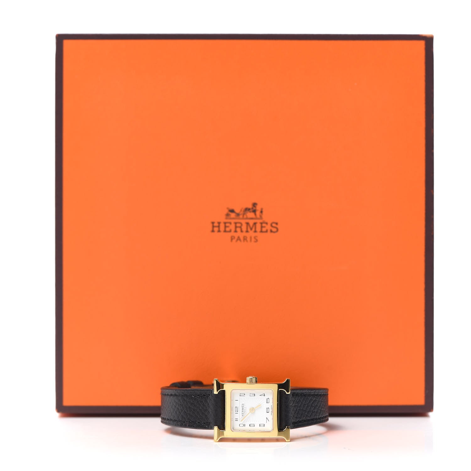 Hermes Stainless Steel Epsom 17.2mm Heure H Hour Quartz Watch Noir 5 of 5