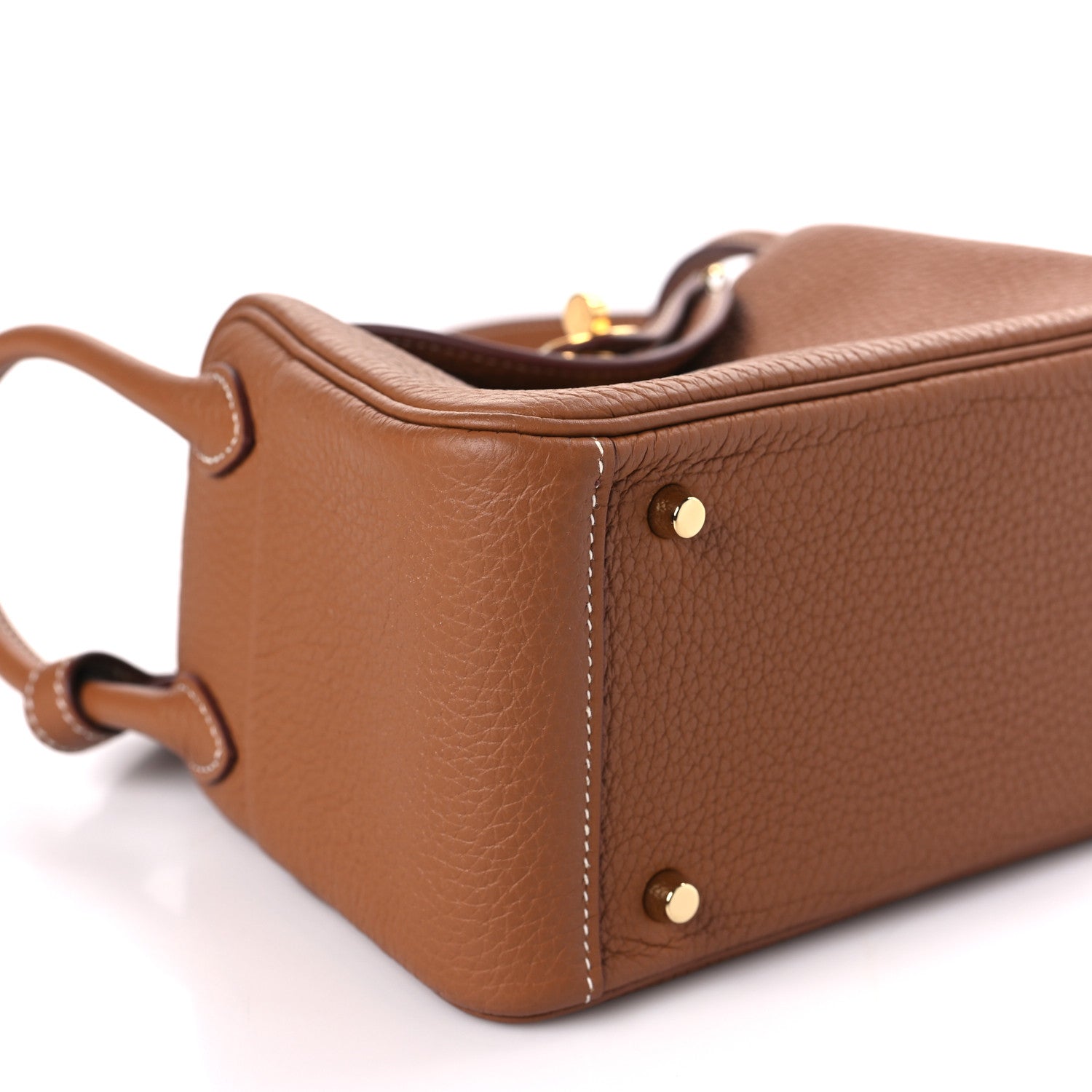 Hermes Taurillon Clemence Mini Lindy 20 Gold 8 of 10