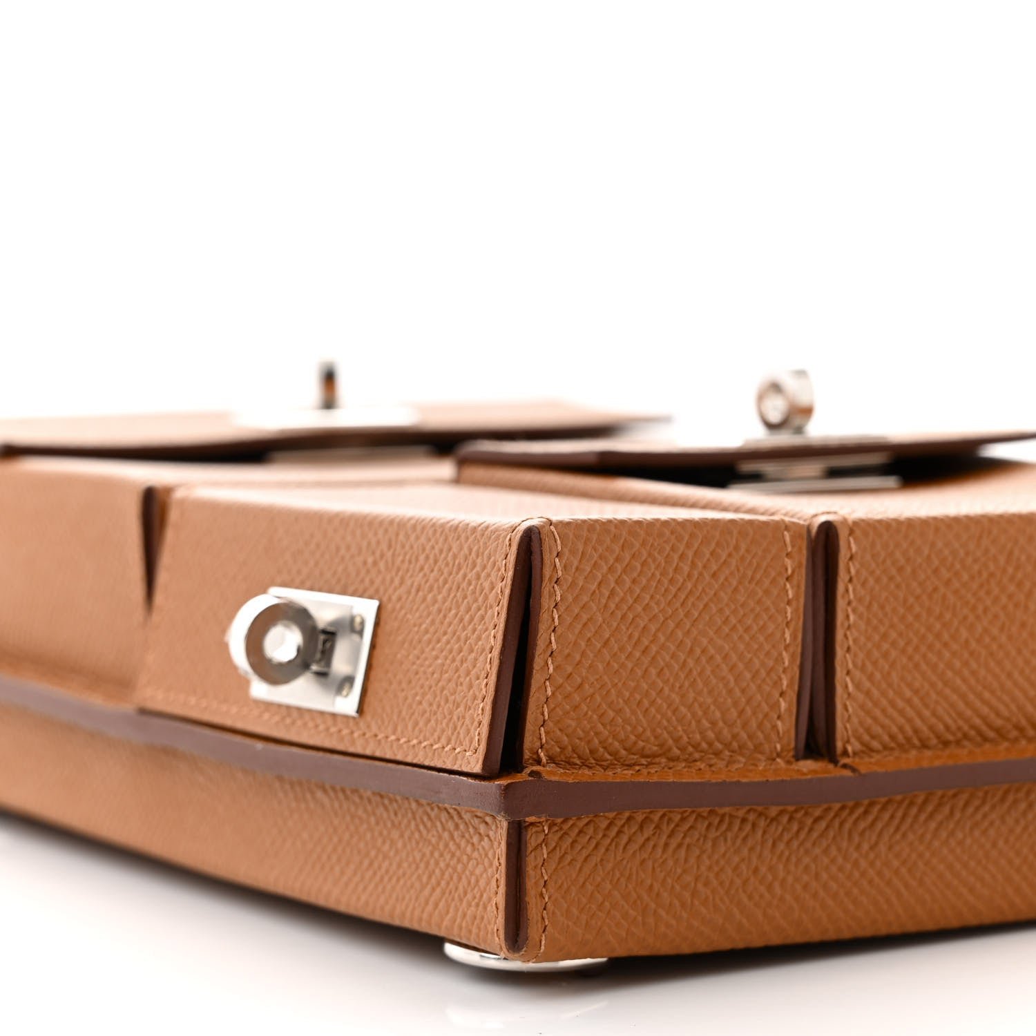 Hermes Epsom Kelly Multi Pocket Pochette To Go Gold 10 of 12