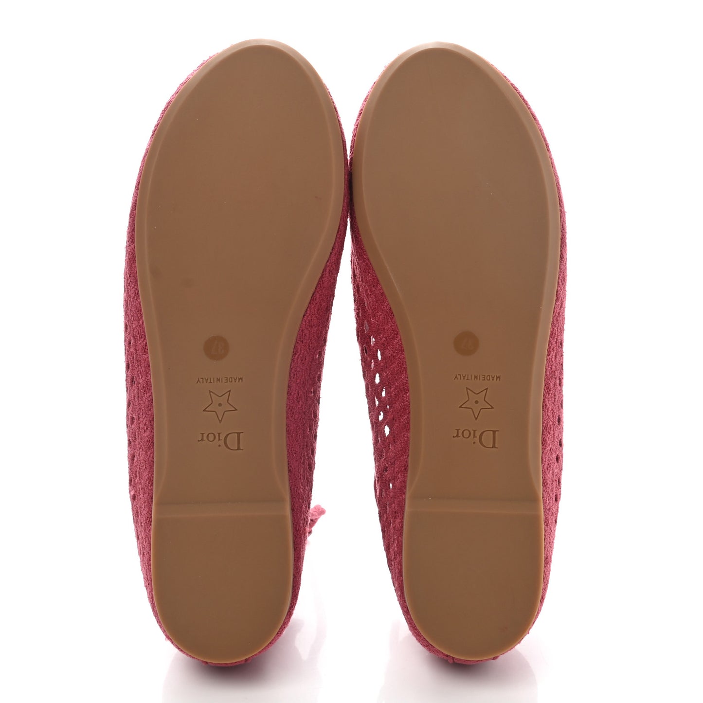 Cotton Embroidered Poeme Laced Ballerina Flat 37 Pink