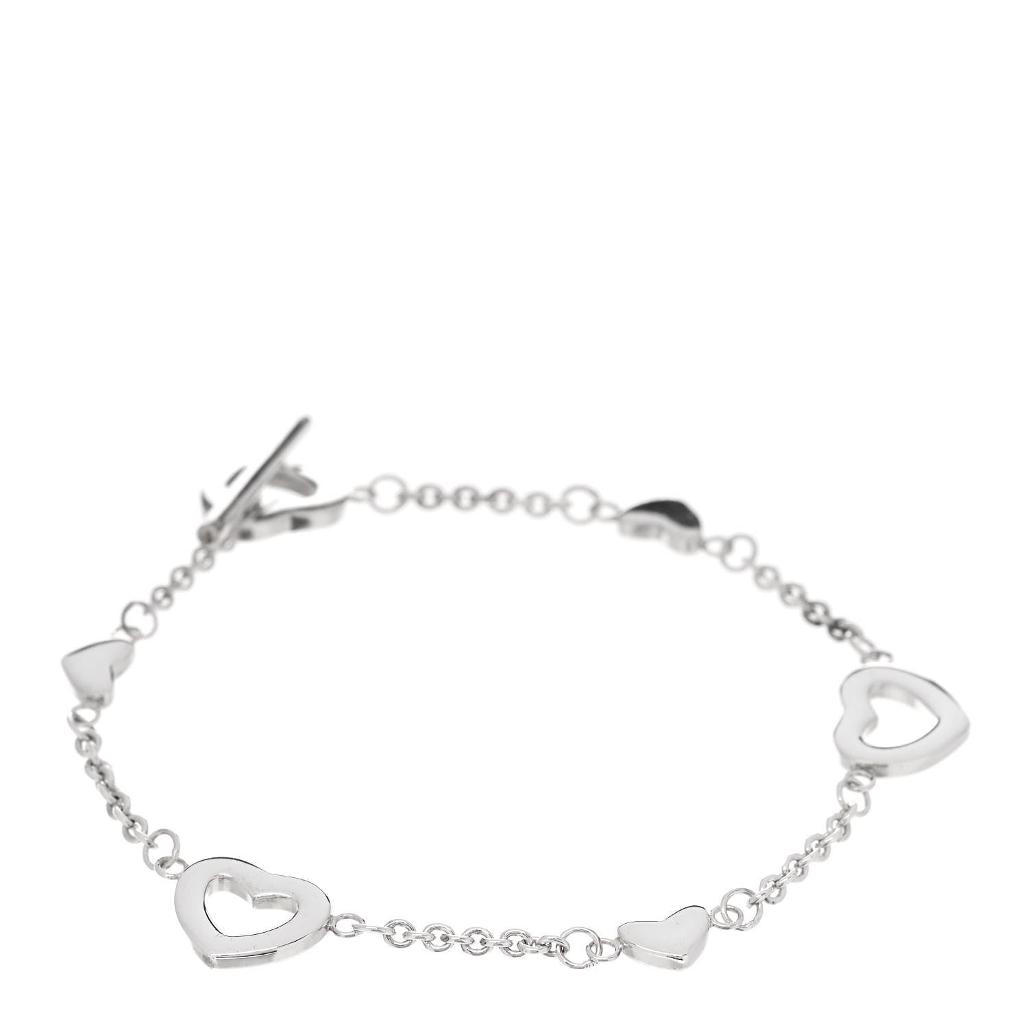 Tiffany Sterling Silver Heart Toggle Bracelet 1 of 4