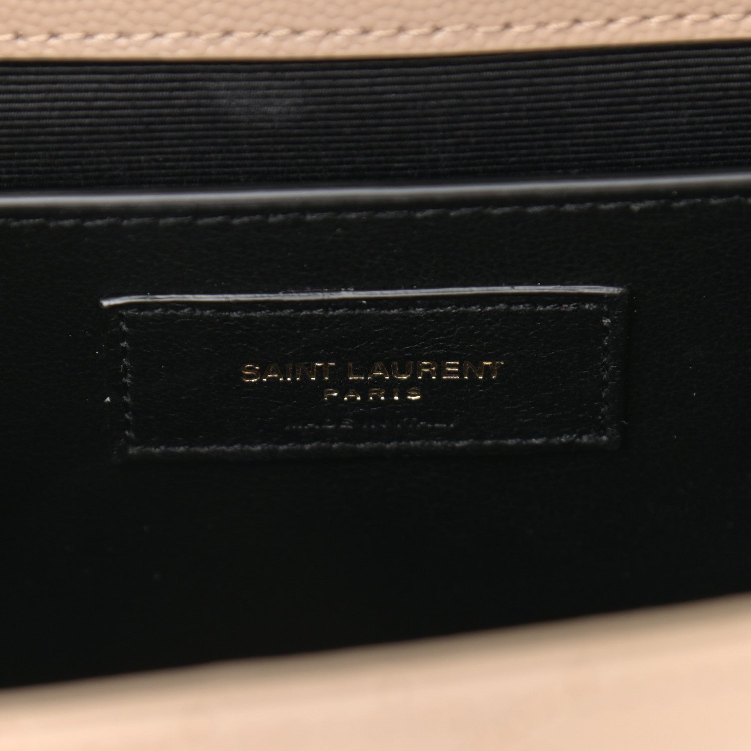 Saint Laurent Grain De Poudre Textured Mixed Matelasse Medium Triquilt Monogram Satchel Dark Beige 7 of 10