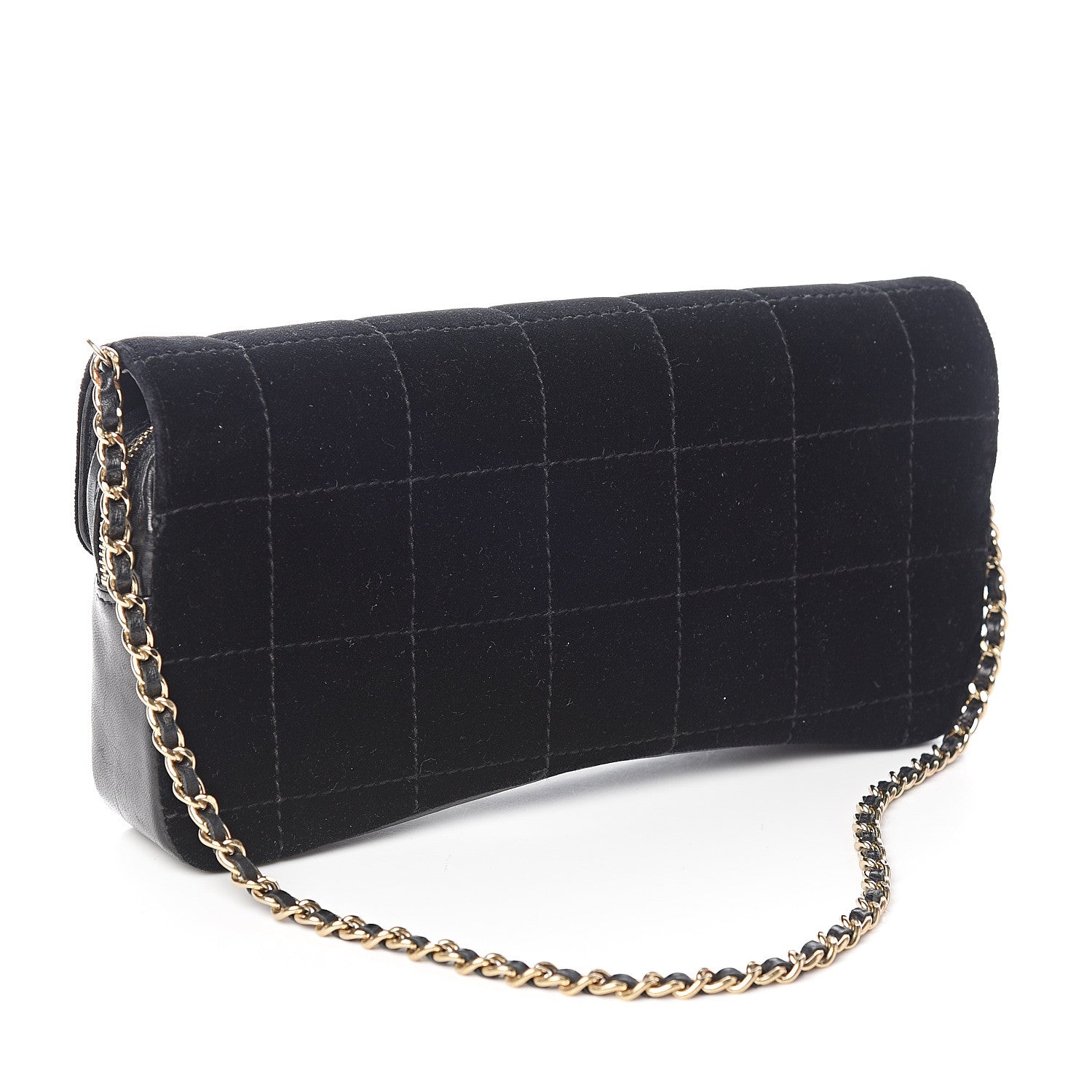Chanel Velvet Quilted East West Travel Flap Black 2 of 10