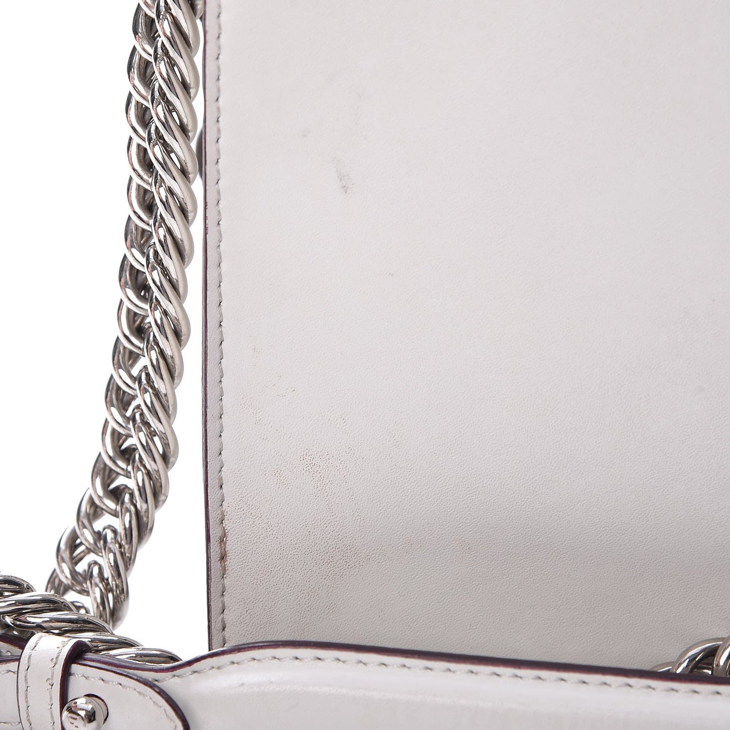 Vitello Liberty Scalloped Multi Studded Small Kan I Shoulder Bag White Ice Multicolor
