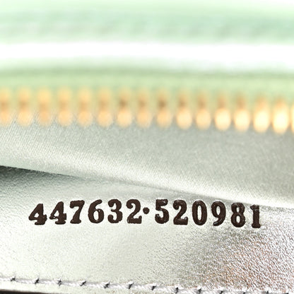 Gucci Iridescent Nappa Chevron Matelasse Small GG Marmont Chain Shoulder Bag Iridescent Salvy Green 7 of 11