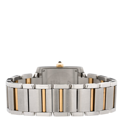 Cartier Stainless Steel 18K Yellow Gold 25mm Tank Francaise Quartz Watch 3 of 5
