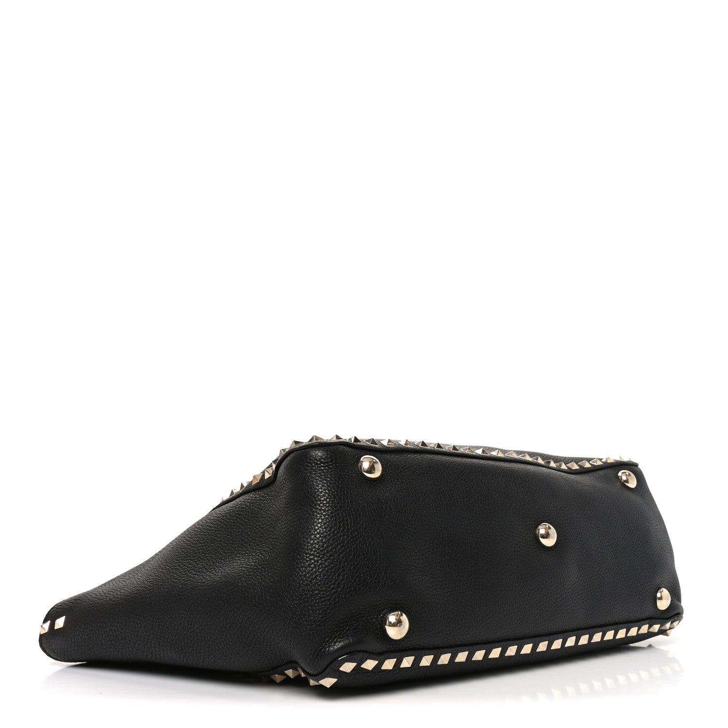 Valentino Garavani Vitello Medium Rockstud Tote Black 4 of 10