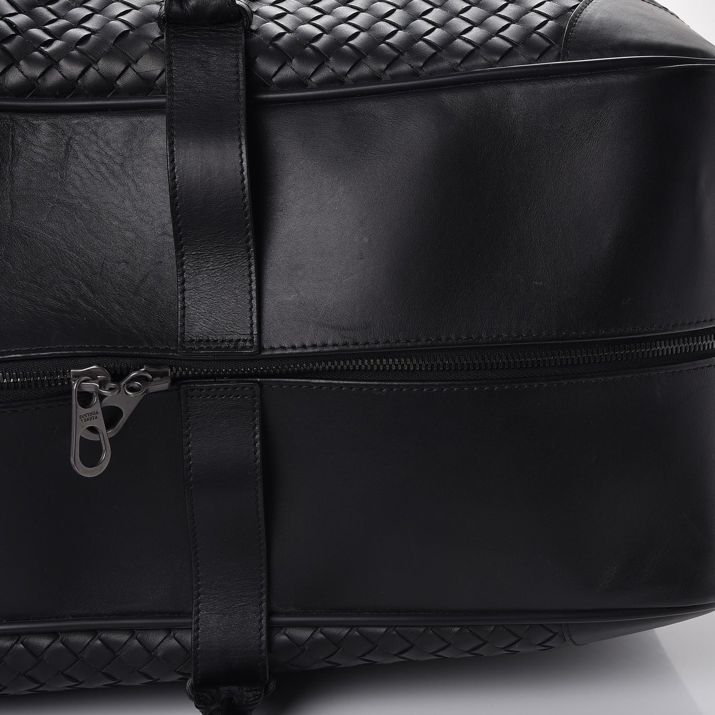 Nappa Intrecciato Luggage Travel Bag Nero Black