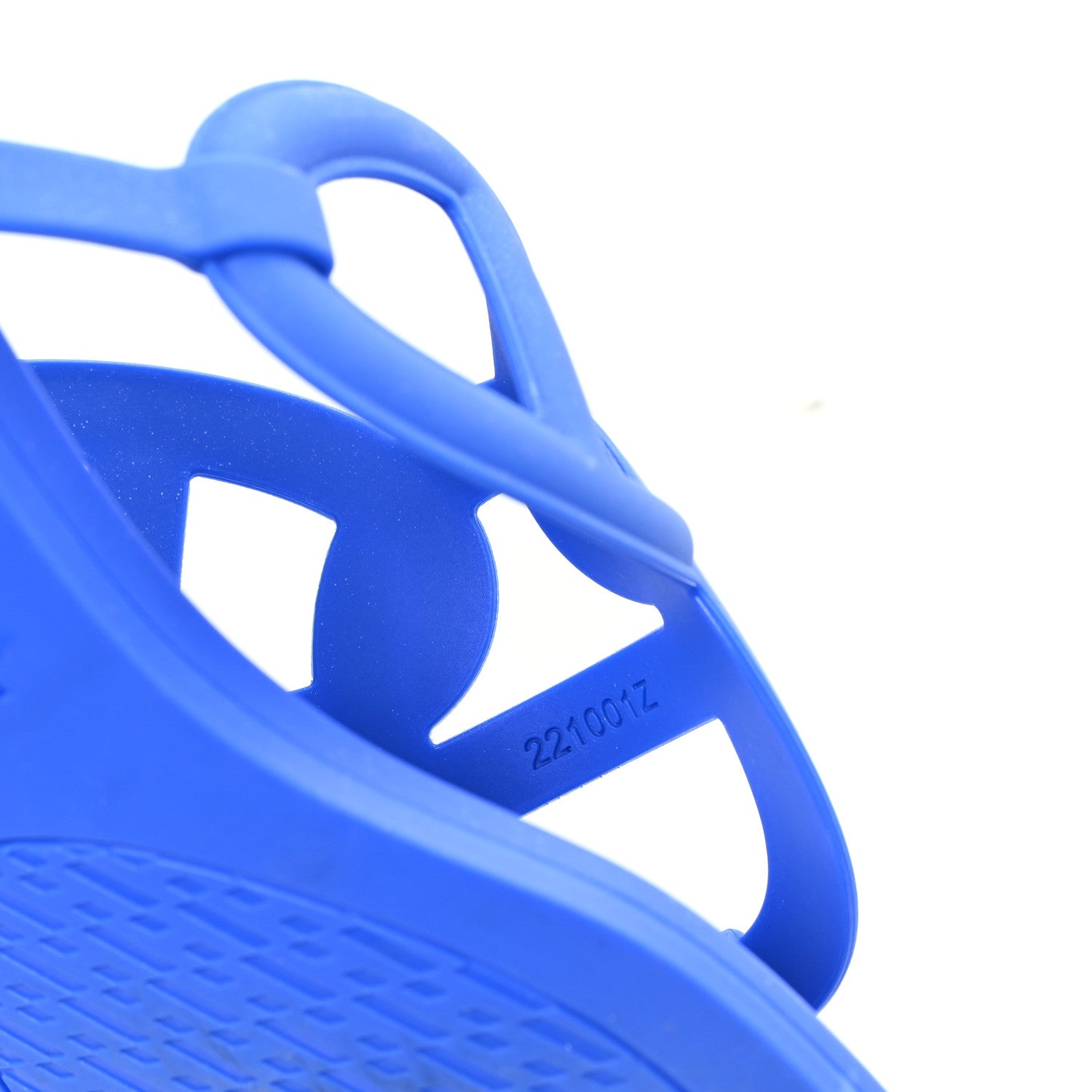 Hermes Rubber Womens Egerie Sandals  37 Bleu Outremer 9 of 9