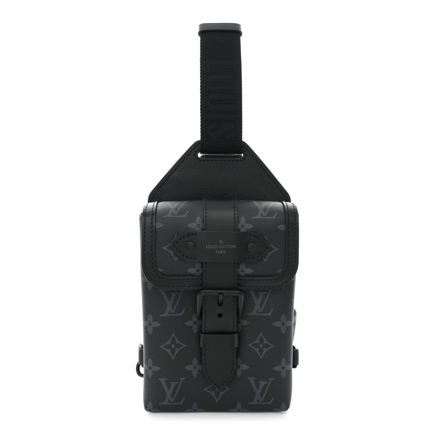 Louis Vuitton Monogram Eclipse Saumur Slingbag Black 1 of 11