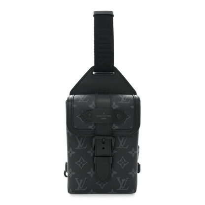 Louis Vuitton Monogram Eclipse Saumur Slingbag Black 1 of 11