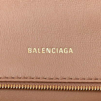 Balenciaga Grained Calfskin Small Hourglass Top Handle Bag Nude Beige 6 of 16