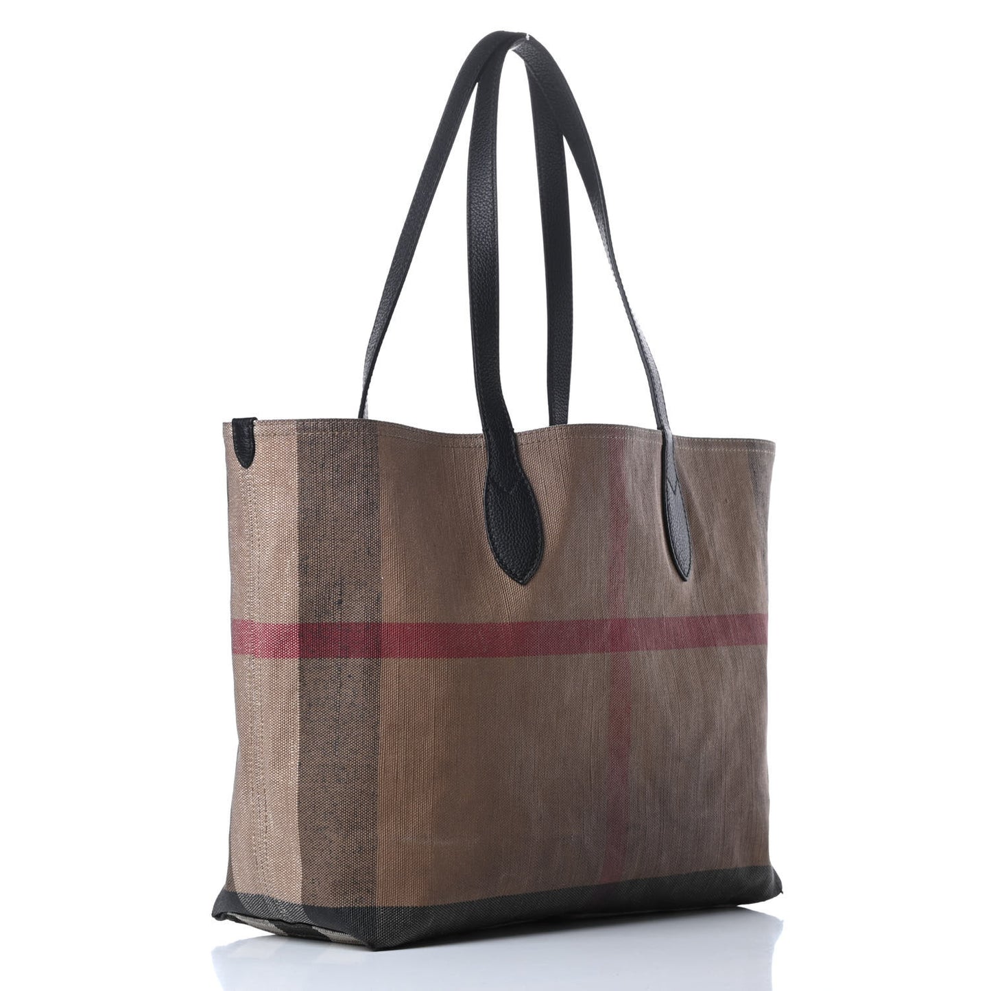 Coated Canvas Mega Check Medium Doodle Tote Black