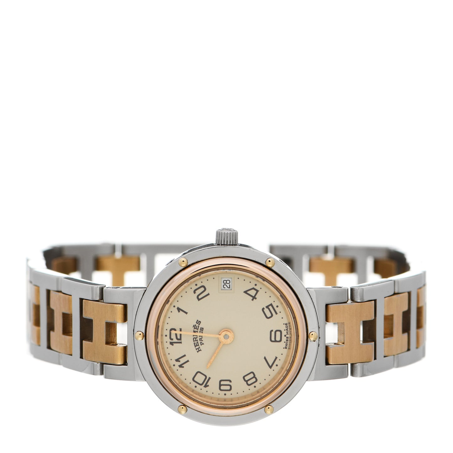 Stainless Steel 24mm Clipper Quartz Watch Gold
