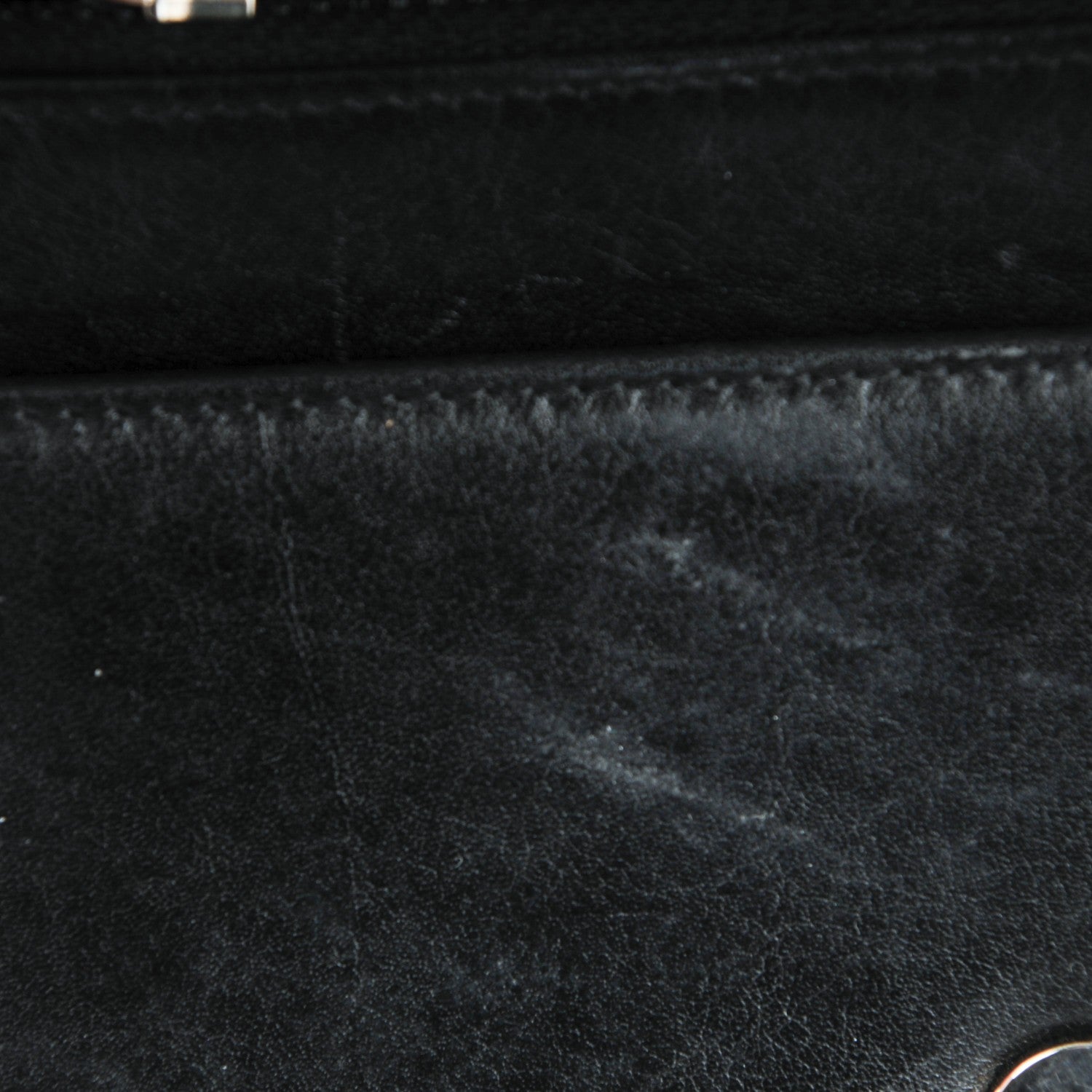 Chanel Lambskin Studded CC Wallet On Chain WOC Black 13 of 13