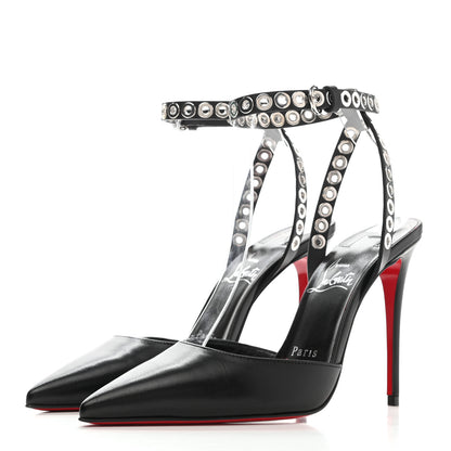 Christian Louboutin Calfskin Embellished Pumpaclou 100 Pumps 36.5 Black 3 of 7