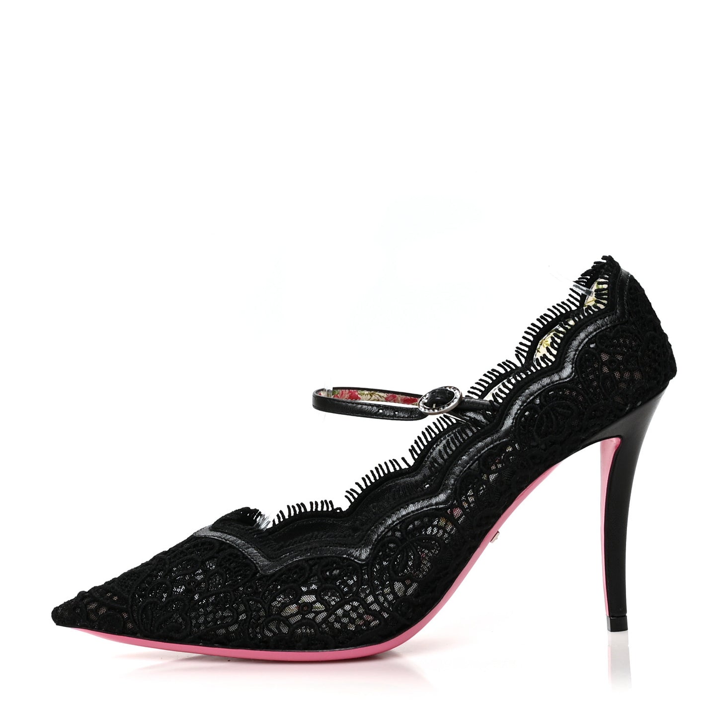 Lace Pizzo Venice Pumps 39.5 Black