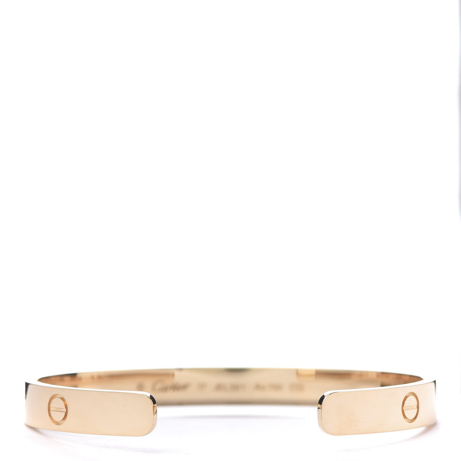 Cartier 18K Yellow Gold LOVE Cuff Bracelet 17 4 of 6