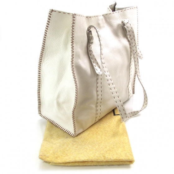 Calfskin Romano Selleria Tote White