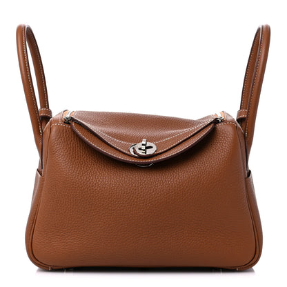 Hermes Taurillon Clemence Lindy 26 Gold 1 of 12
