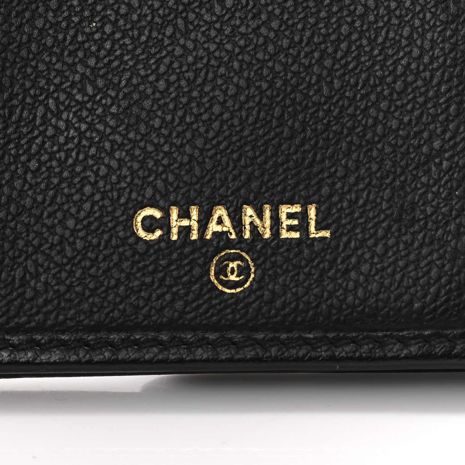 Chanel Grained Calfskin CC Button Long Wallet Black 6 of 10