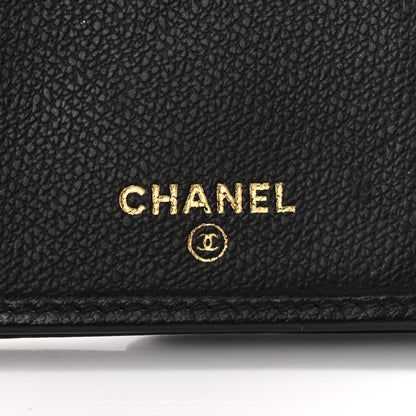 Chanel Grained Calfskin CC Button Long Wallet Black 6 of 10