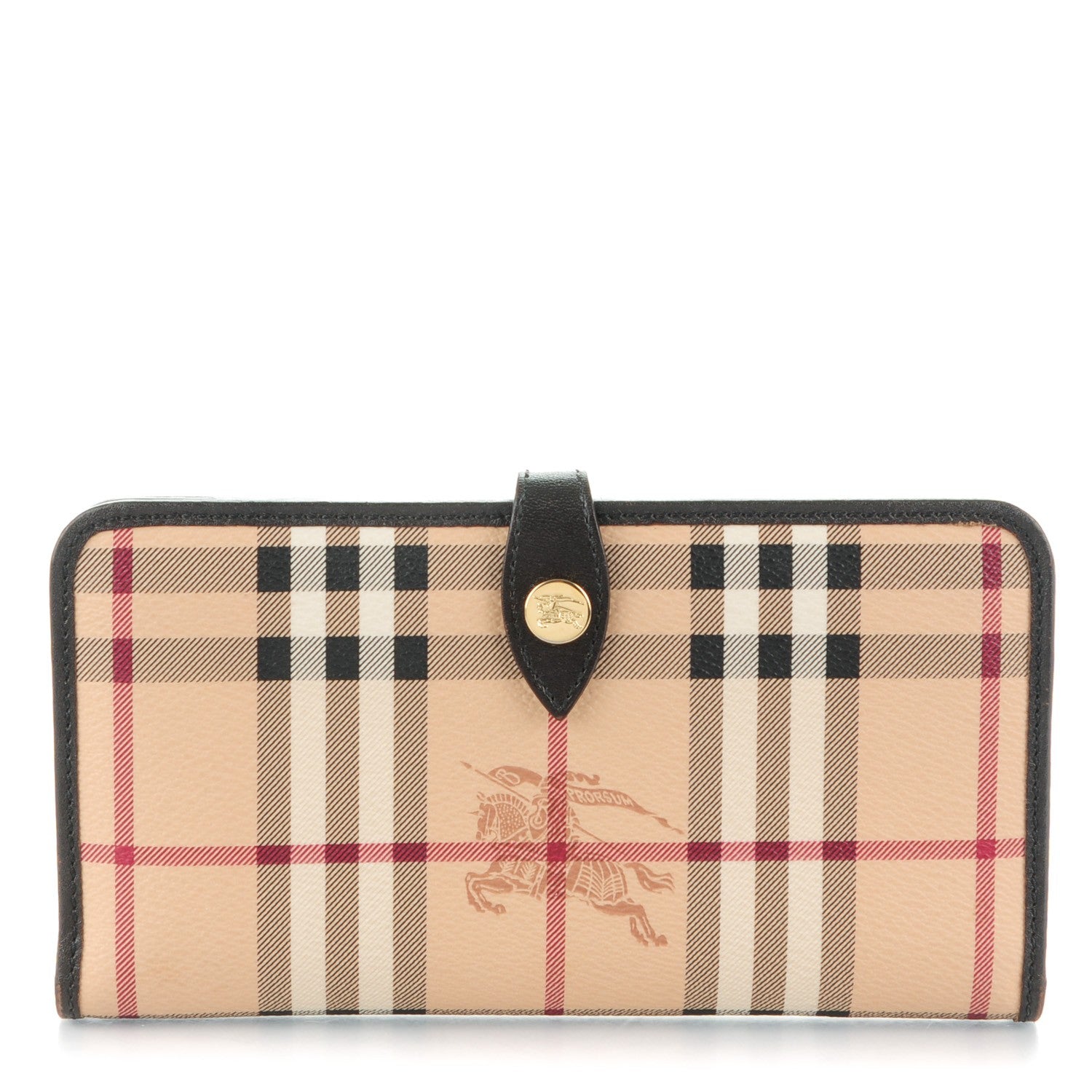 Burberry Haymarket Check Pimlico Continental Wallet Chocolate 1 of 8