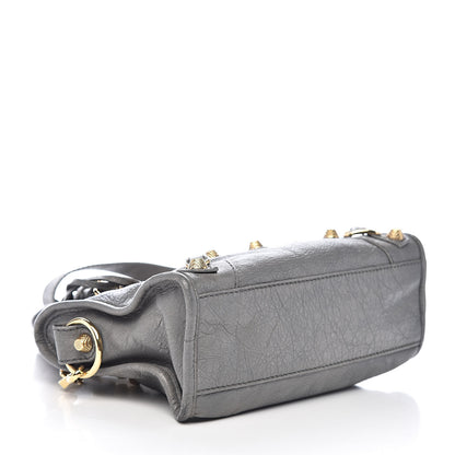 Balenciaga Agneau Giant 12 Gold Hardware Mini City Gris Pyrite 4 of 11