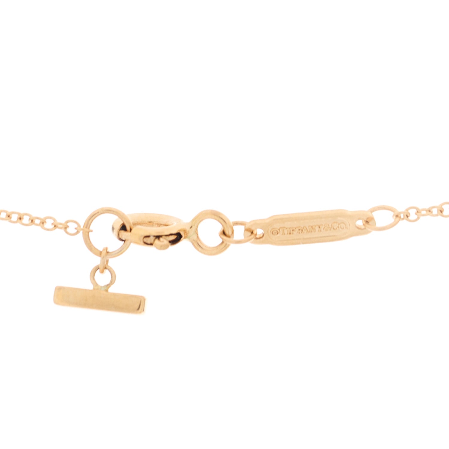 Tiffany 18K Rose Gold Large T Smile Pendant Necklace 4 of 5