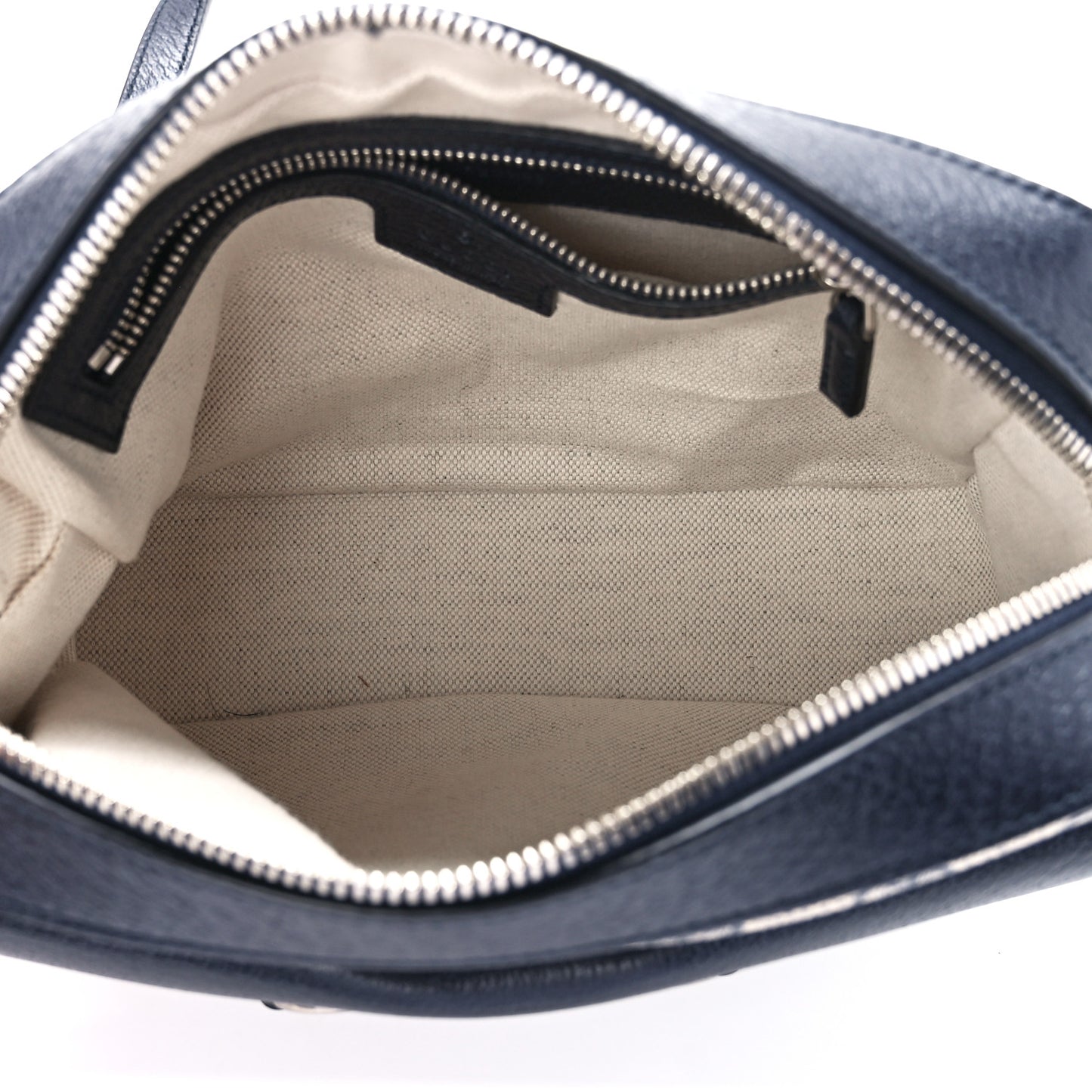 GG Supreme Monogram Textured Dollar Calfskin Small Horsebit 1955 Shoulder Bag Beige Blue