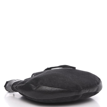 Gucci Monogram Drawstring Hobo Black 3 of 12