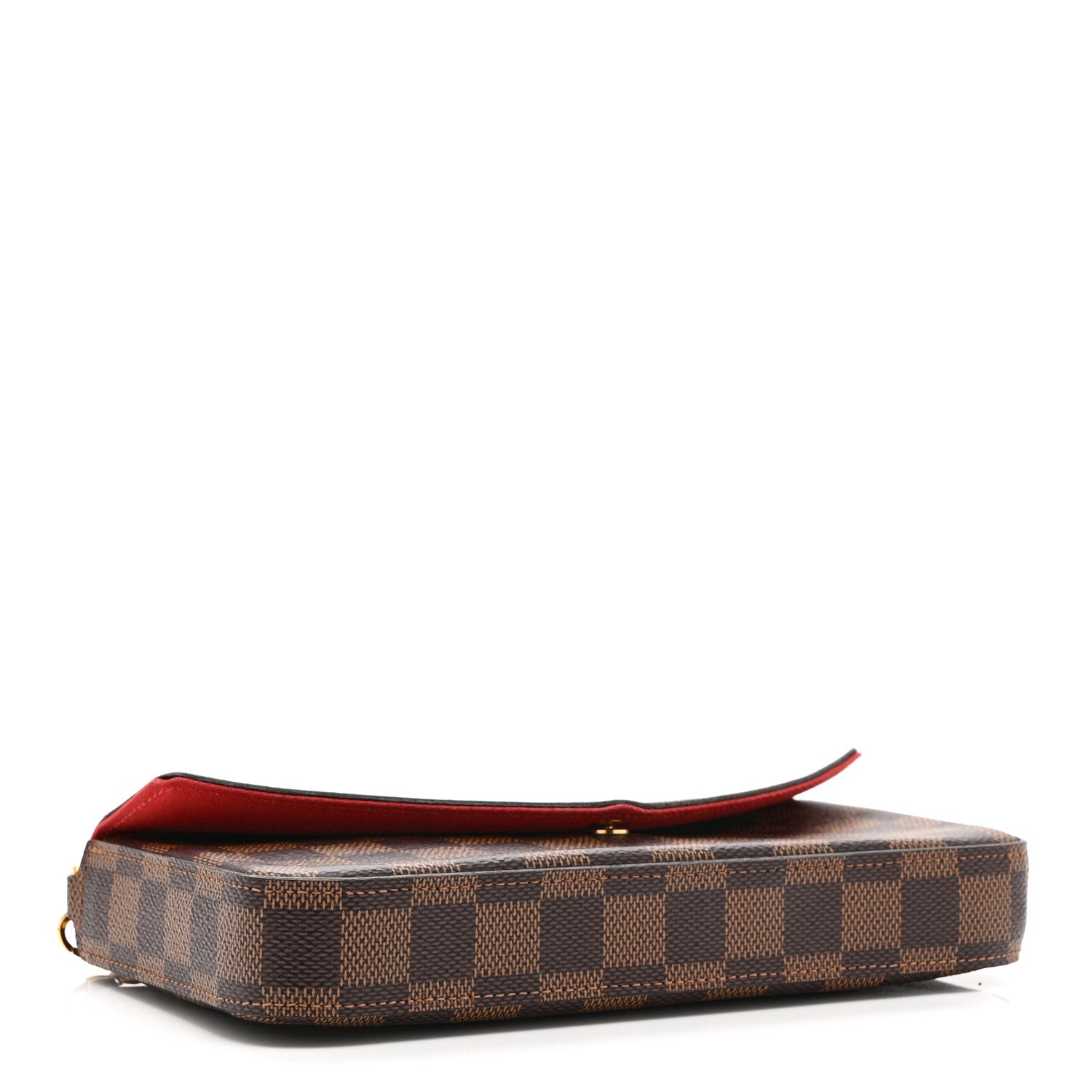 Louis Vuitton Damier Ebene Pochette Felicie Chain Wallet 5 of 11