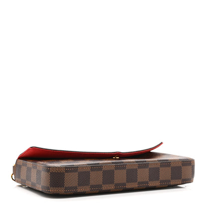 Louis Vuitton Damier Ebene Pochette Felicie Chain Wallet 5 of 11