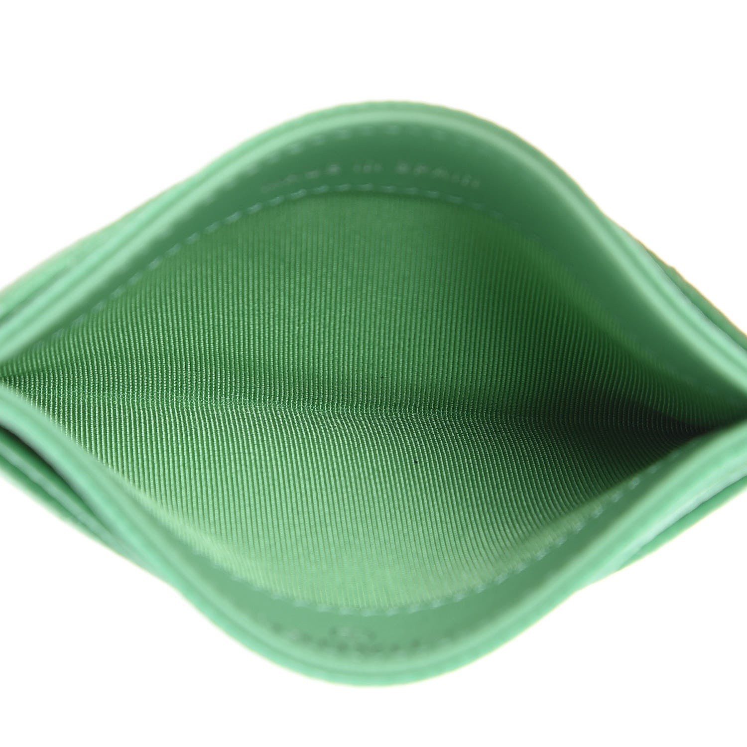 Chanel Caviar Chevron Quilted Card Holder Light Green 5 of 9
