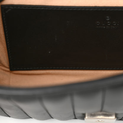 Gucci Calfskin Matelasse Aria Mini GG Marmont Shoulder Bag Black 7 of 10