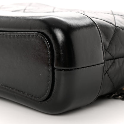 Chanel Aged Calfskin Quilted Small Gabrielle Hobo Black 10 of 14