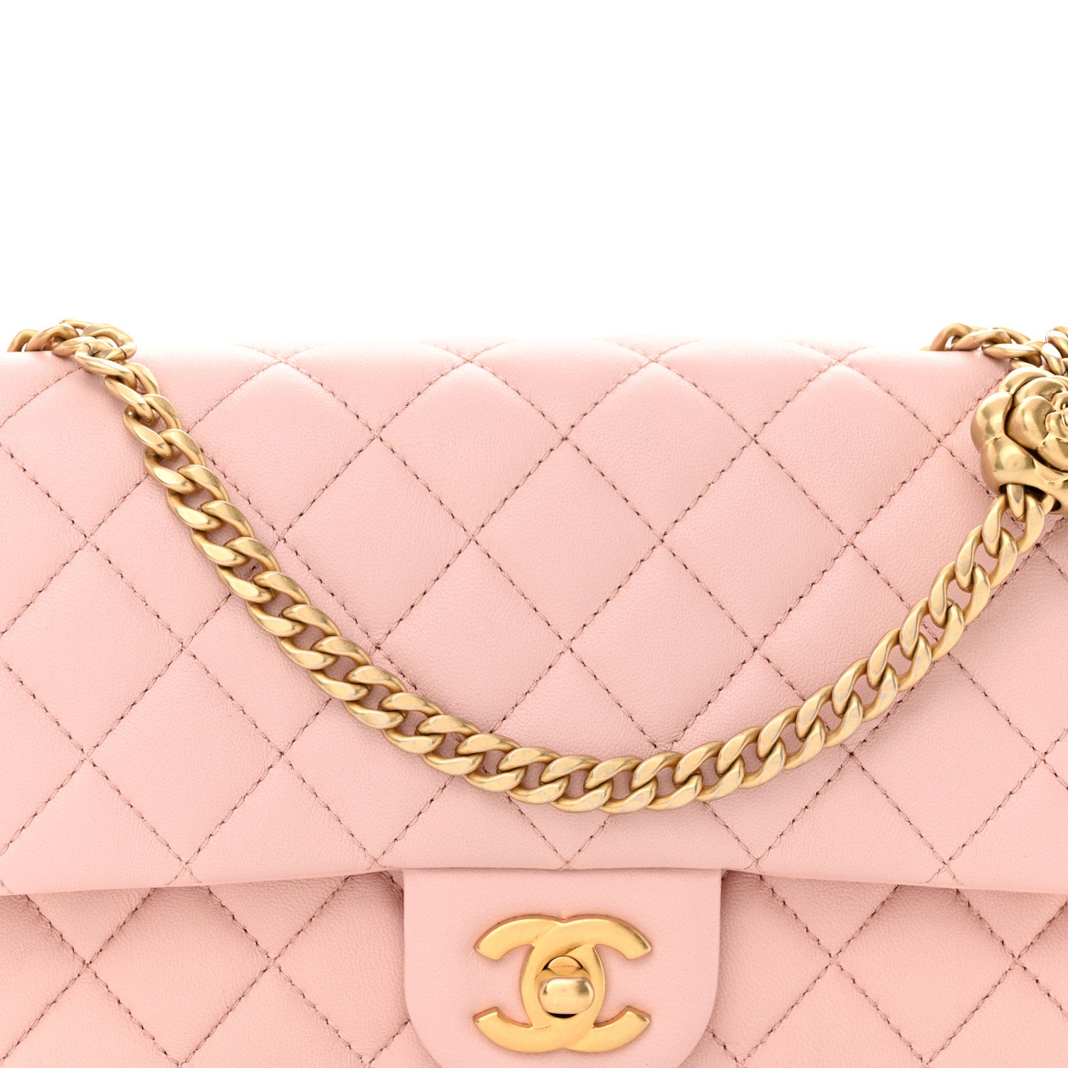 Chanel Lambskin Quilted Small Sweet Camellia Flap Light Pink 8 of 10