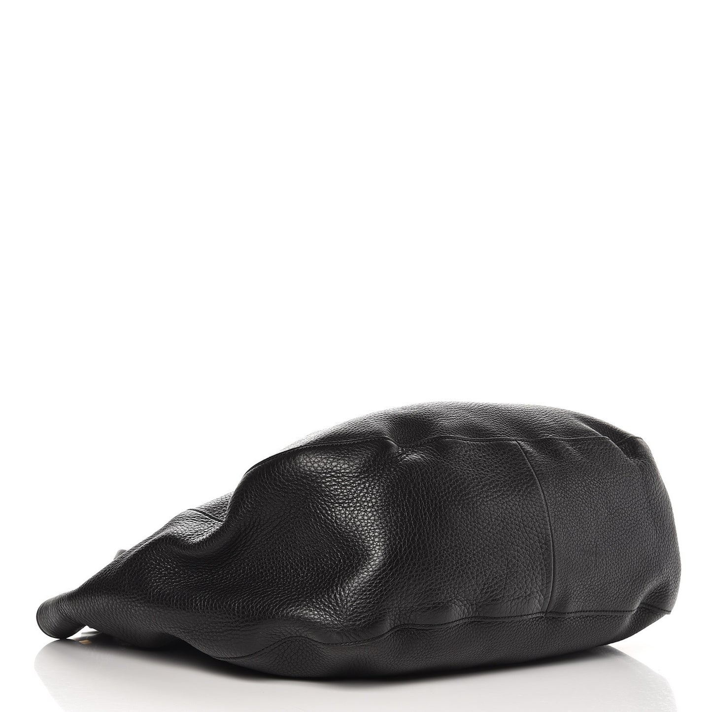 Pebbled Calfskin Medium Twill Shoulder Bag Black
