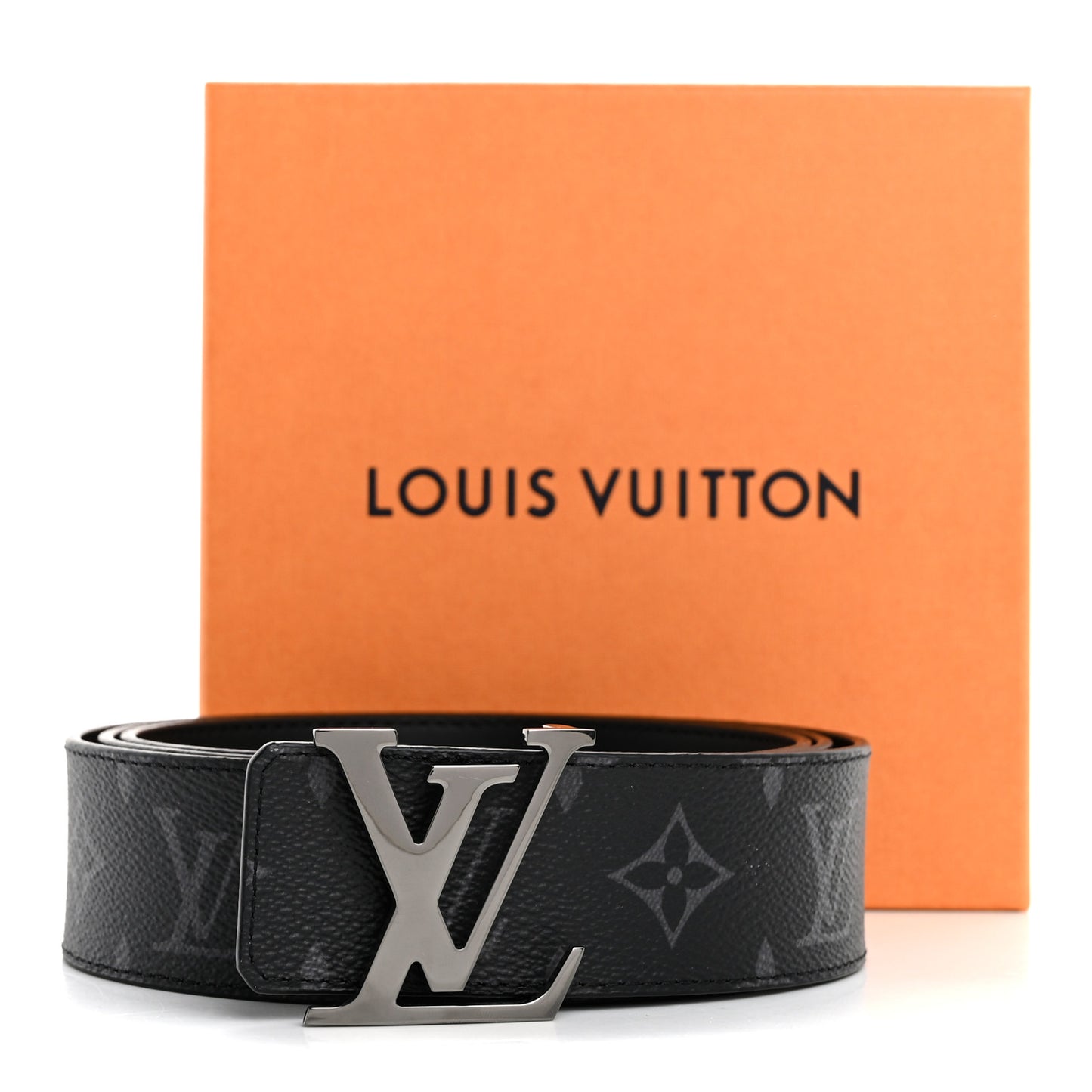 Calfskin Monogram Eclipse 40mm LV Initiales Reversible Belt 110 44