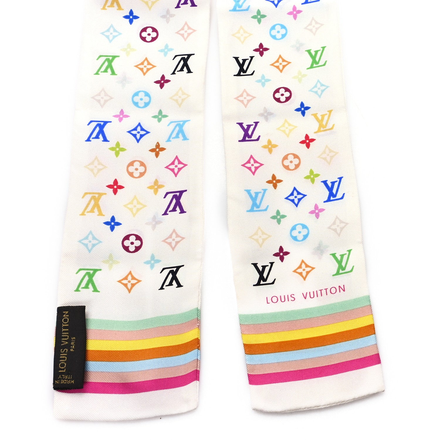 Louis Vuitton LV X TM Silk Monogram Multicolor Bandeau White 2 of 5