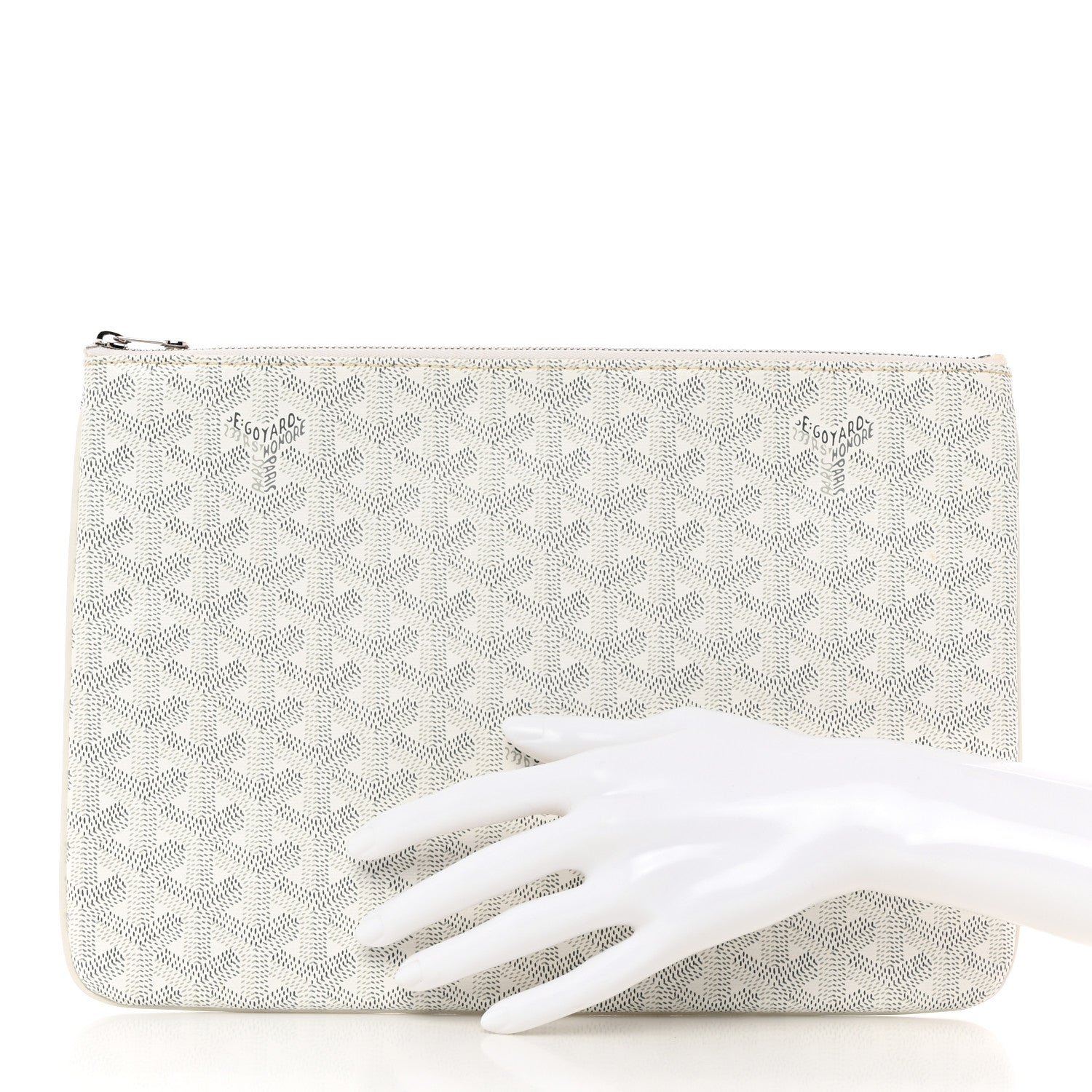 Goyard Goyardine Senat Pochette MM White 2 of 9