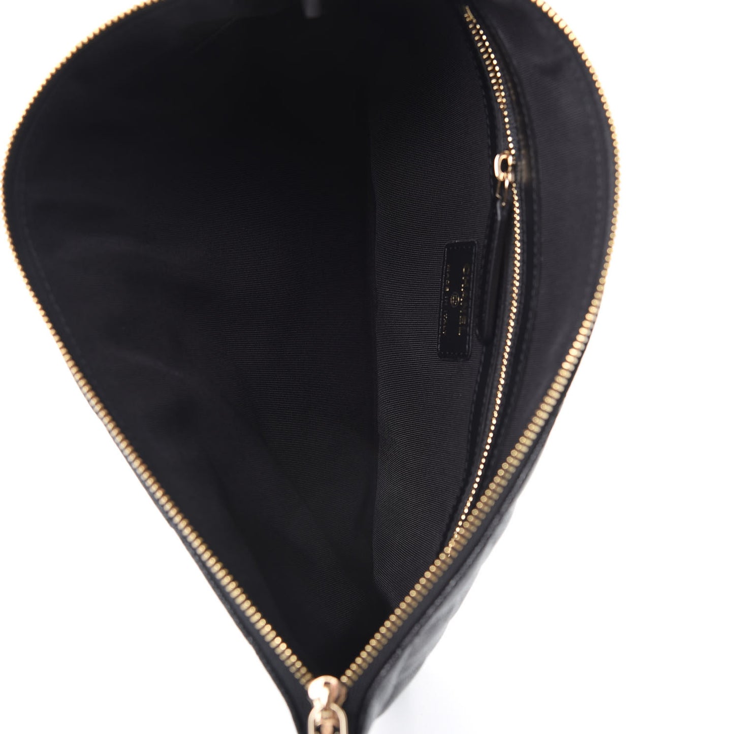 Caviar Quilted Medium French New Wave CC Pouch Black