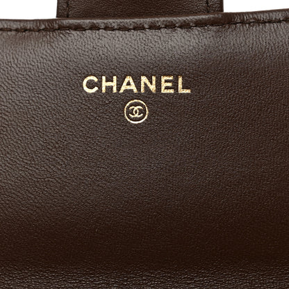 Chanel Lambskin Quilted Flap Phone Holder With Chain Green Brown 6 of 12