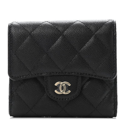 Chanel Caviar Quilted Compact Flap Wallet Black 1 of 3