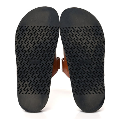Hermes Epsom Womens Chypre Sandals 38 Natural 5 of 8