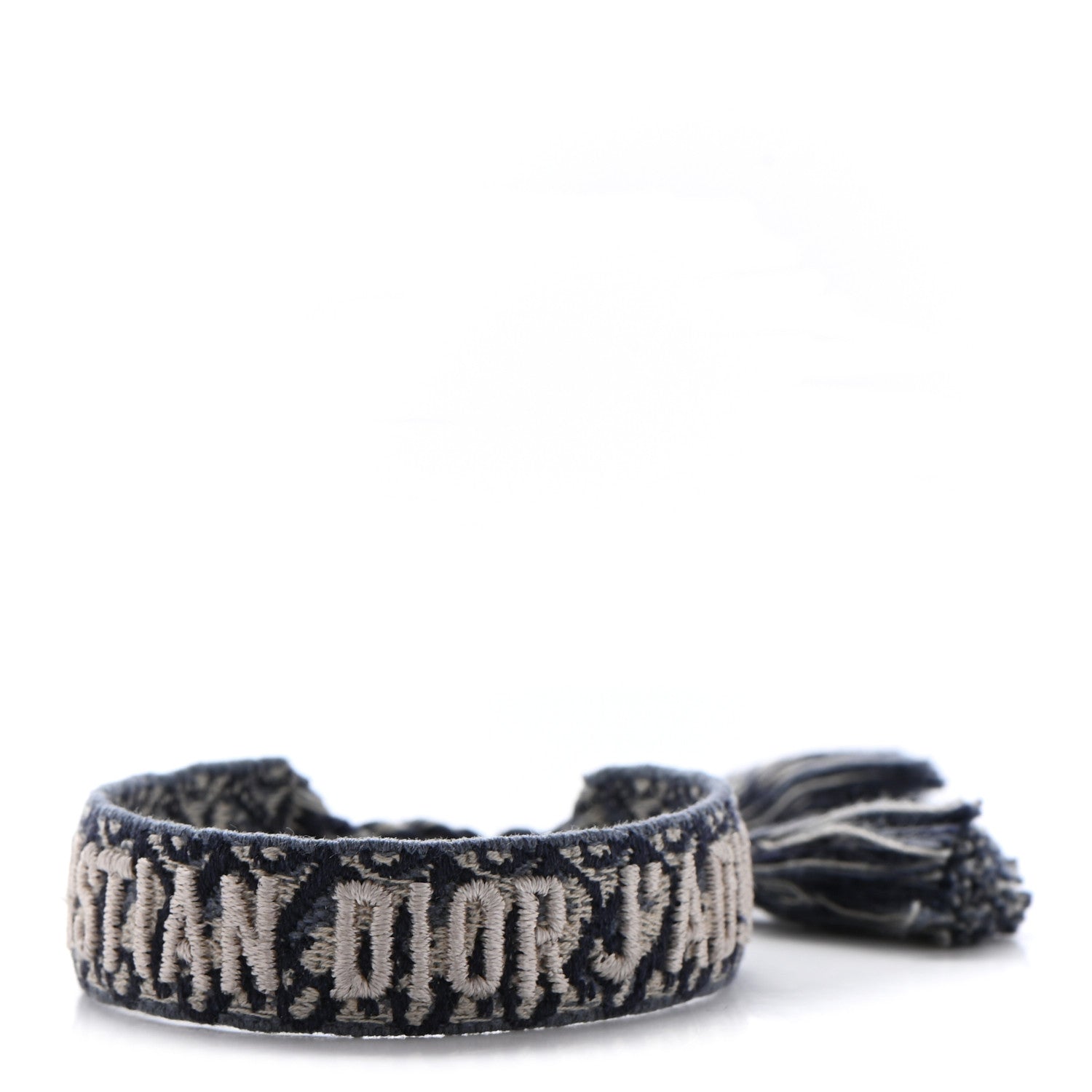 Christian Dior Woven Cotton J'Adior Friendship Bracelet Navy 1 of 3