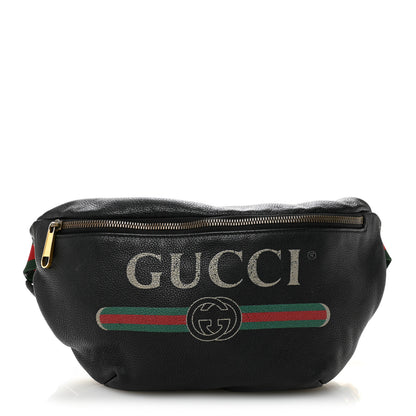 Gucci Grained Calfskin Small Logo Belt Bag Black 1 of 11