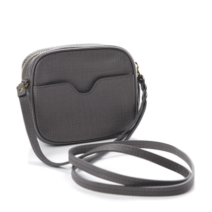 Alexander McQueen Textured Calfskin Mini Camera Bag Gray 3 of 11